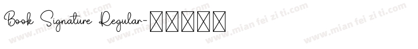 Book Signature Regular字体转换